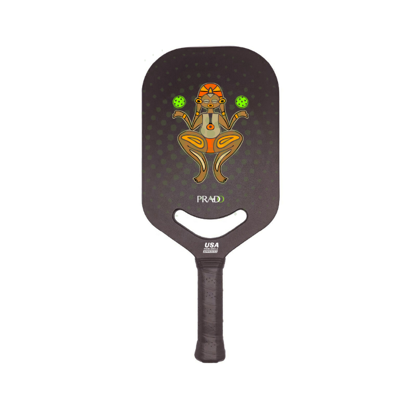 Customizable thermoformed carbon fiber pickleball paddle with T700 face and unique artwork design