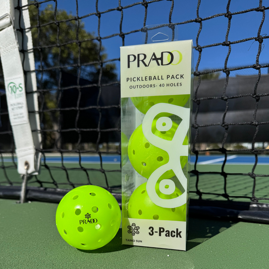 Prado Taíno Sun  3-pack with 40 precision-drilled holes, bright yellow, durable rotationally molded design for outdoor play.