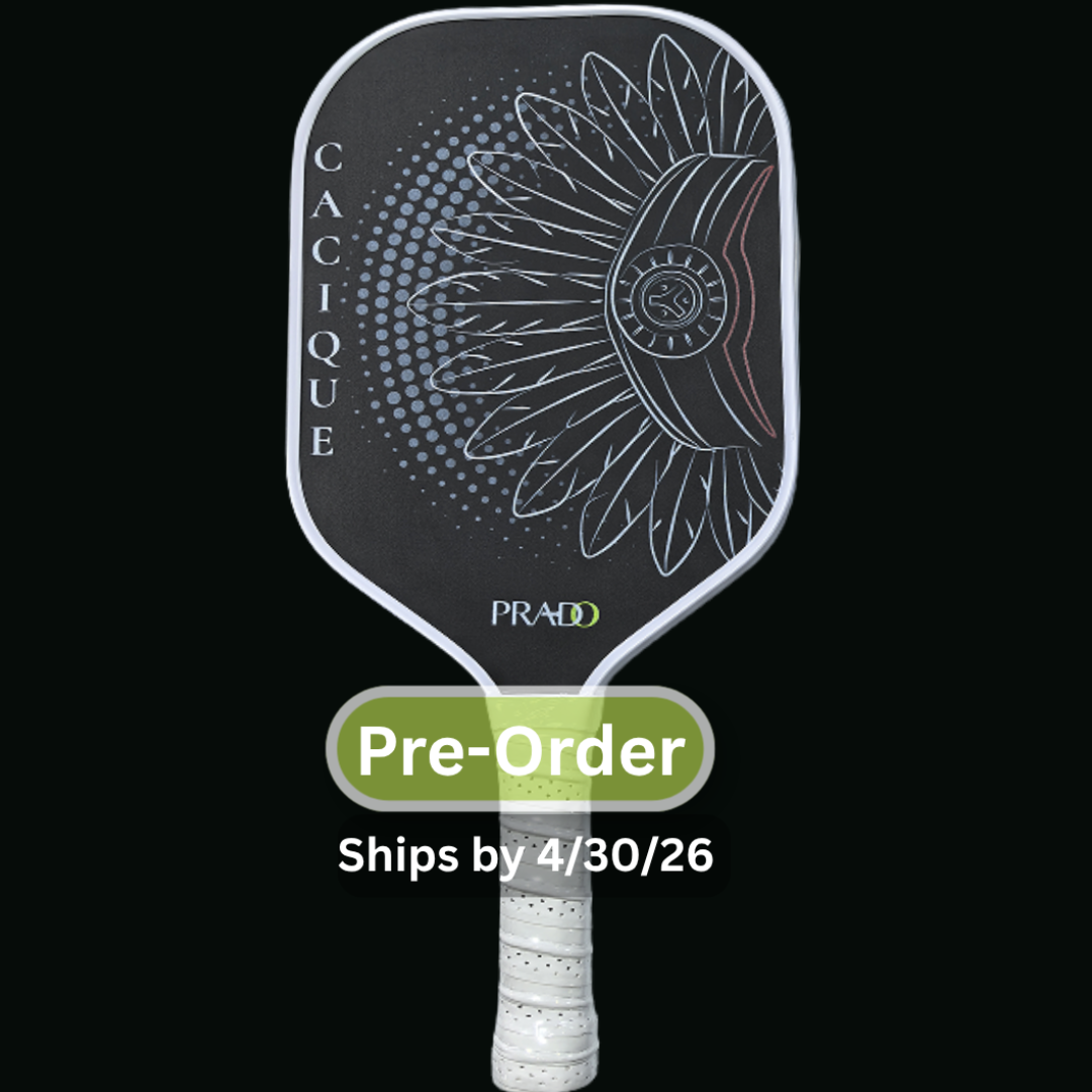 Cacique Paddle with wide sweet spot and Raw Carbon T700 face for advanced pickleball players