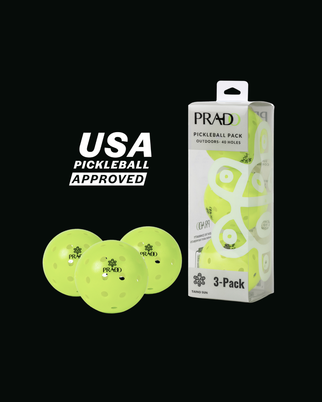 Taíno Sun Pickleball Balls — USAPA Approved Outdoor